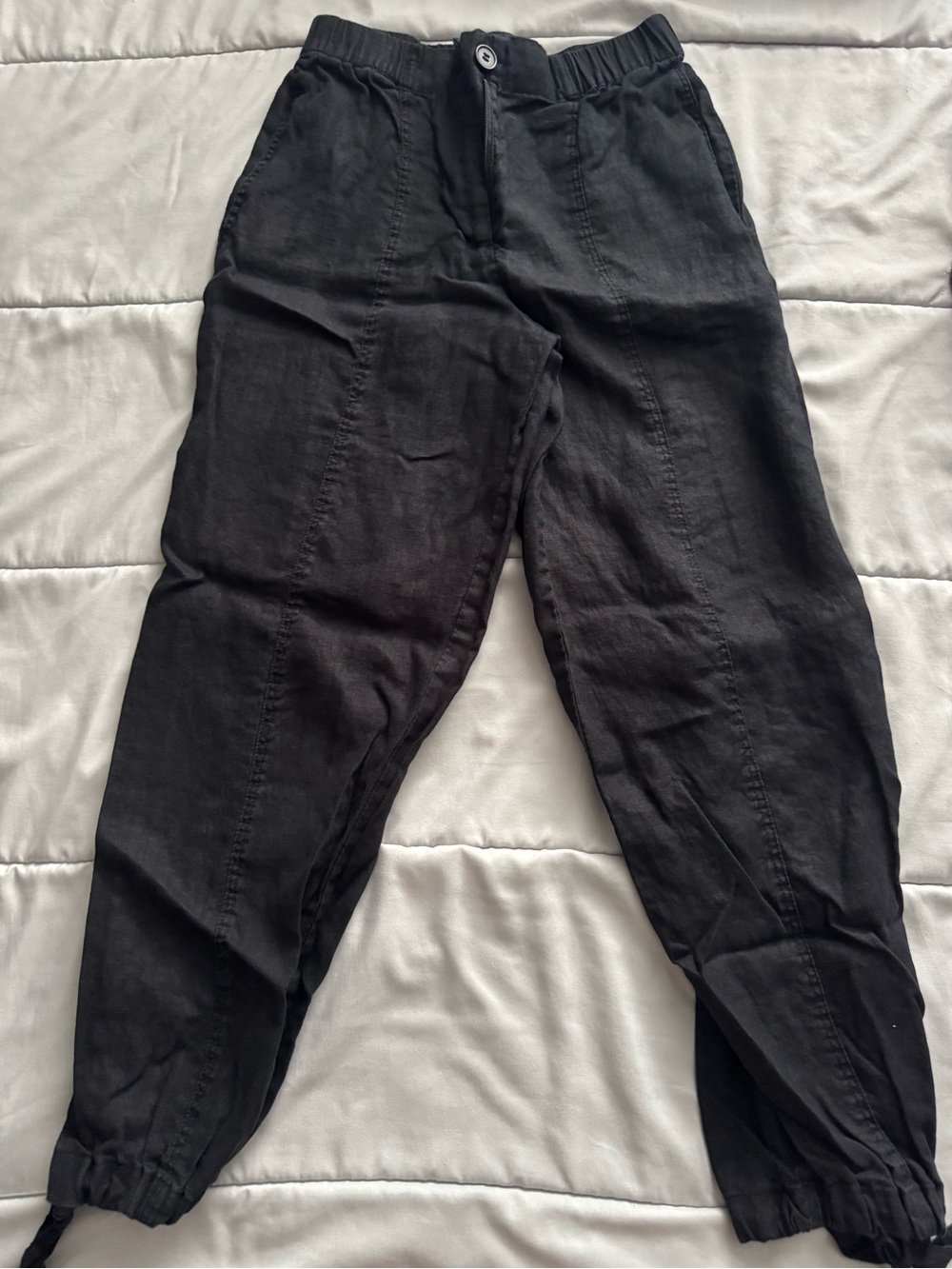 Zara Black Women’s Linen Blend Jogger